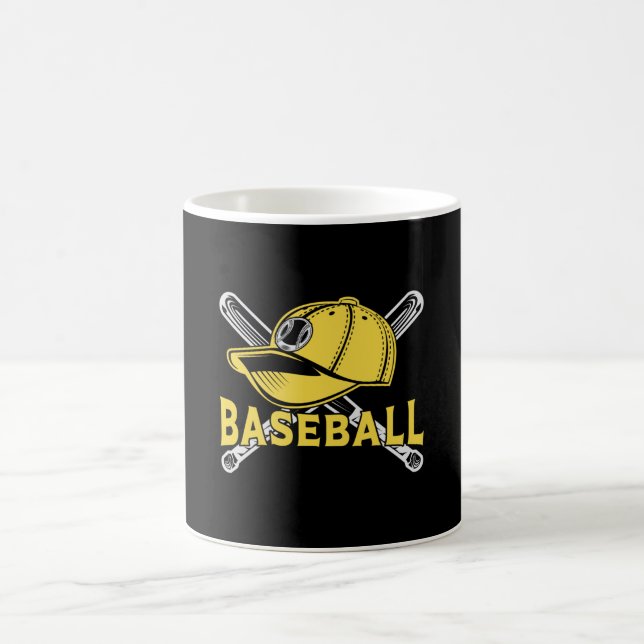 Mug Baseball Sports Catcher Pitcher Bat Drôle Drôle ca (Centre)