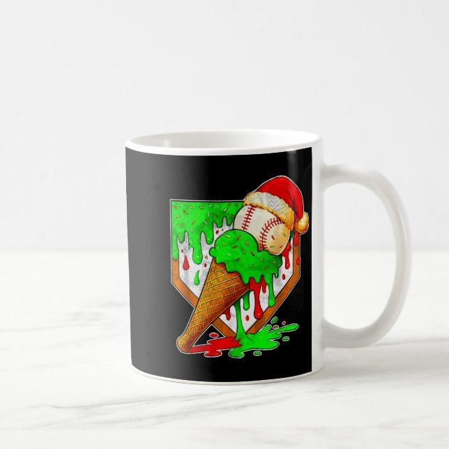Mug Baseball Xmas Christmas Baseball Ice Cream Drip Bo (Droite)