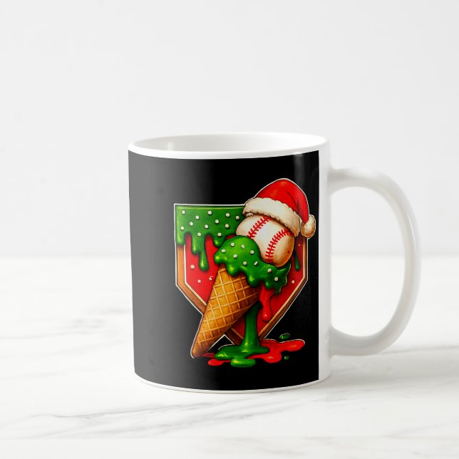 Mug Baseball Xmas Christmas Baseball Ice Cream Drip Bo (Droite)