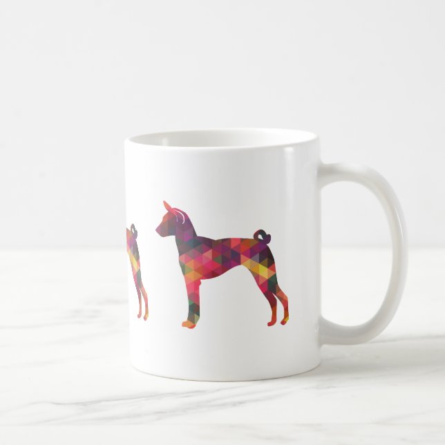 Mug Basenji Motif géométrique Silhouette Multi (Droite)