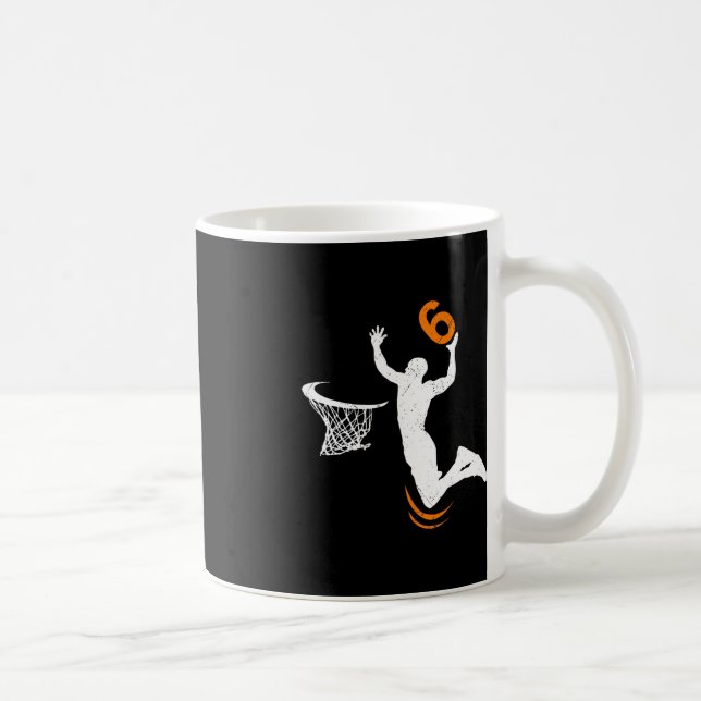 Mug Basket-ball 6 ans Dunk 6 ans Fête Boys (Droite)