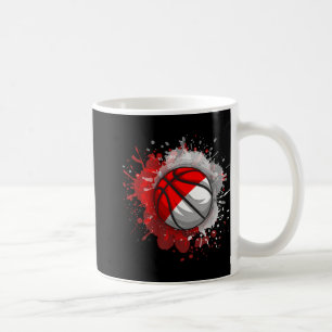 Mug Basket-ball avec drapeau indonésien
