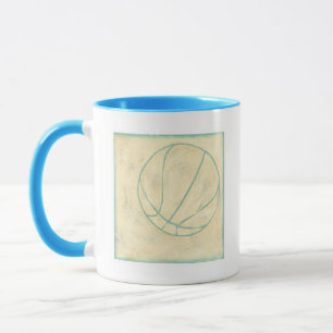 Mug Basket-ball bleu par Chariklia Zarris