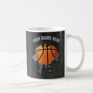 Mug Basket-ball déchiqueté (personnalisé)