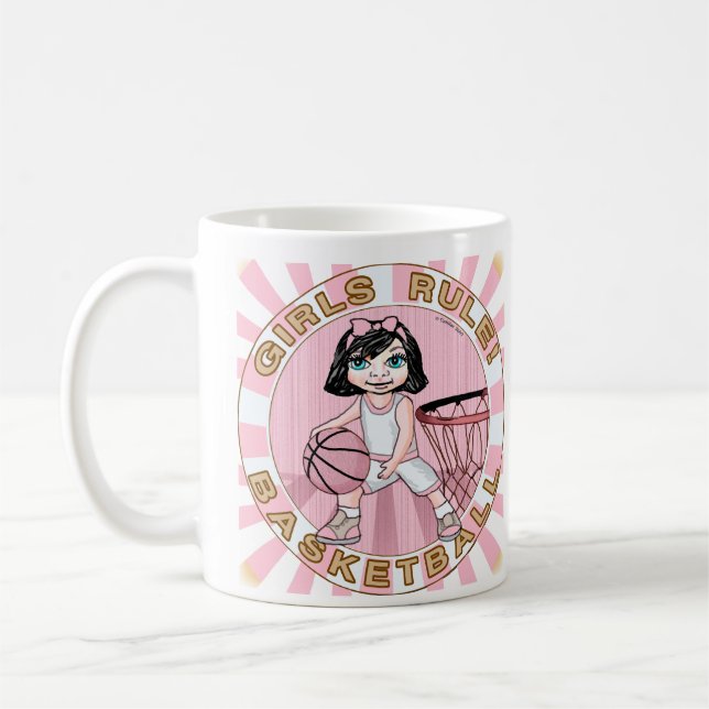 Mug Basket-ball des filles roses (Gauche)