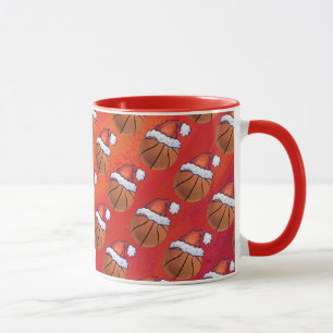 Mug Basket-ball en Motif de Santa Hat