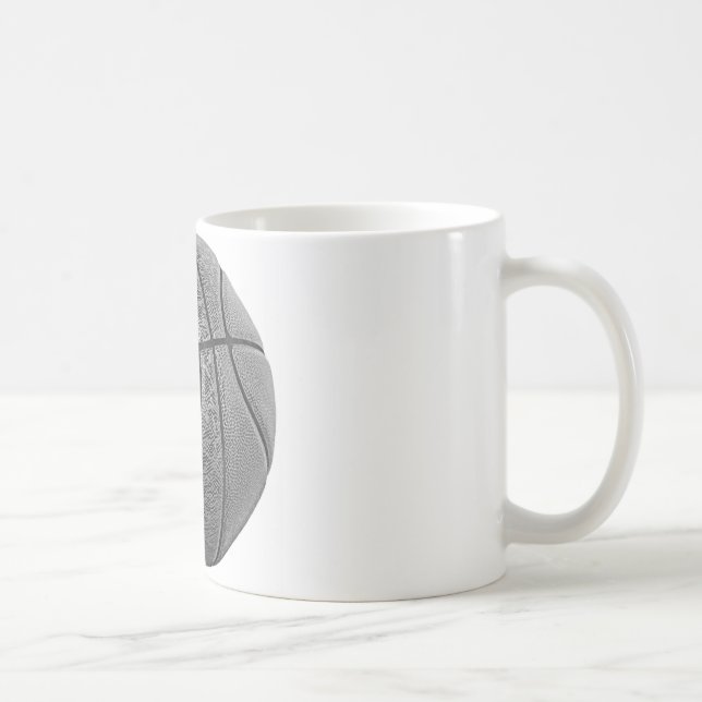 Mug Basket-ball en niveaux de gris (Droite)