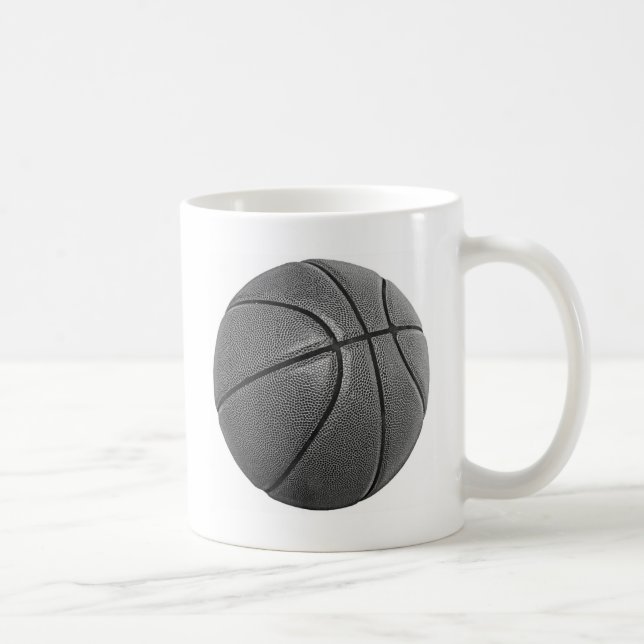 Mug Basket-ball en niveaux de gris (Droite)