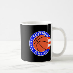 Mug Basket-ball est ma vie est la vie États-Unis Drape