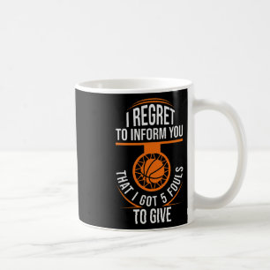 Mug Basket-Ball Fouls Citer Funny Basketball 5 Foul Ch