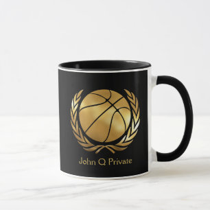 Mug Basket-ball Gold Custom