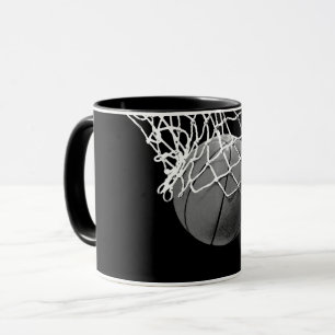 Mug Basket-ball noir et blanc