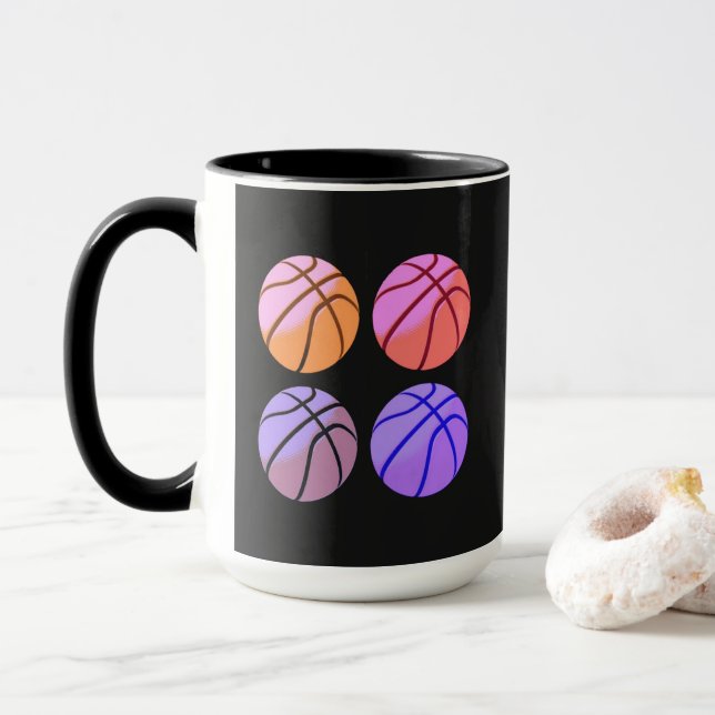 Mug Basket-ball Pop Art (Avec donut)