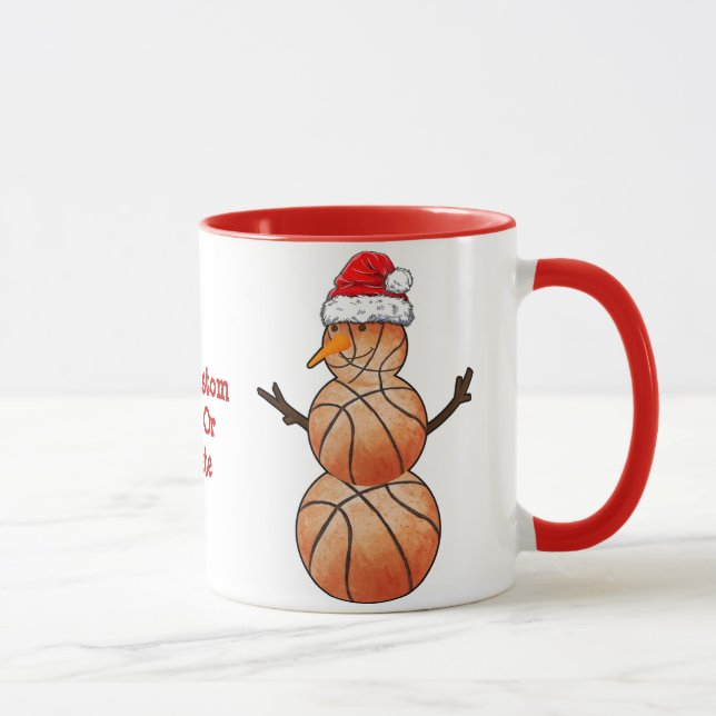 Mug Basket-ball Snowman Xmas de Noël (Droite)