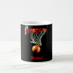 Mug Basketball Armoire Votre Nom Rouge Noir