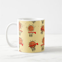 Basketball - Ball & Hoop Motif sans couture
