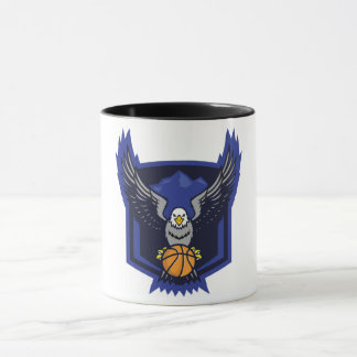 Mug Basketball d'aigle en flammes - Emblème sportif au