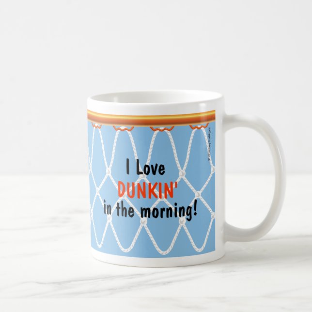 Mug Basketball Hoop Net_I Love Dunkin'_blue (Droite)