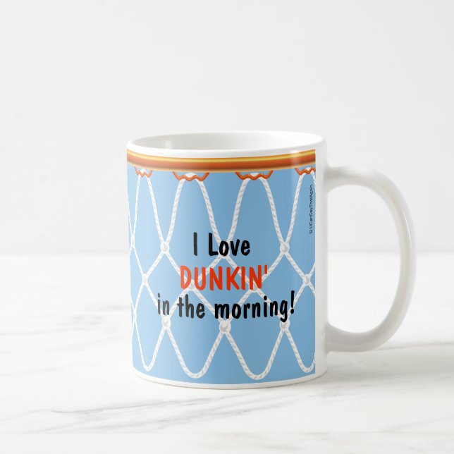 Mug Basketball Hoop Net_I Love Dunkin'_blue (Droite)