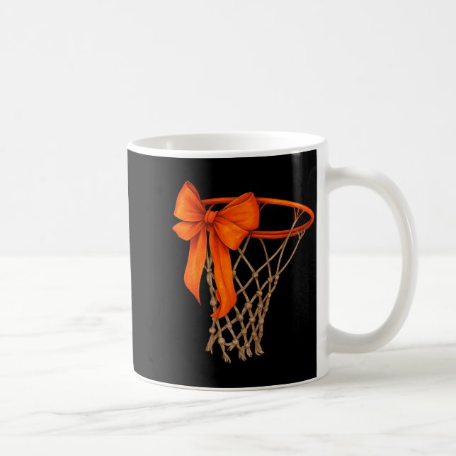 Mug Basketball Hoop With Bow Cute Basketball Aesthetic (Droite)
