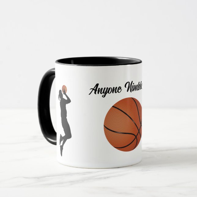 Mug Basketball - Joueurs et Balle Café (Devant gauche)