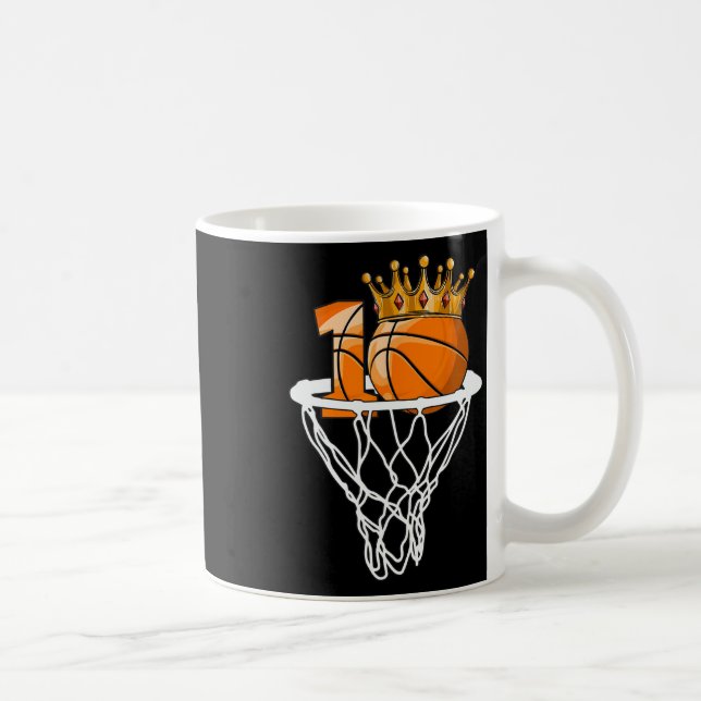 Mug Basketball Joyeux 10e anniversaire Boy Bball 10 an (Droite)
