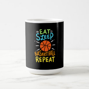 Mug Basketball - Manger Sommeil Basketball Répéter