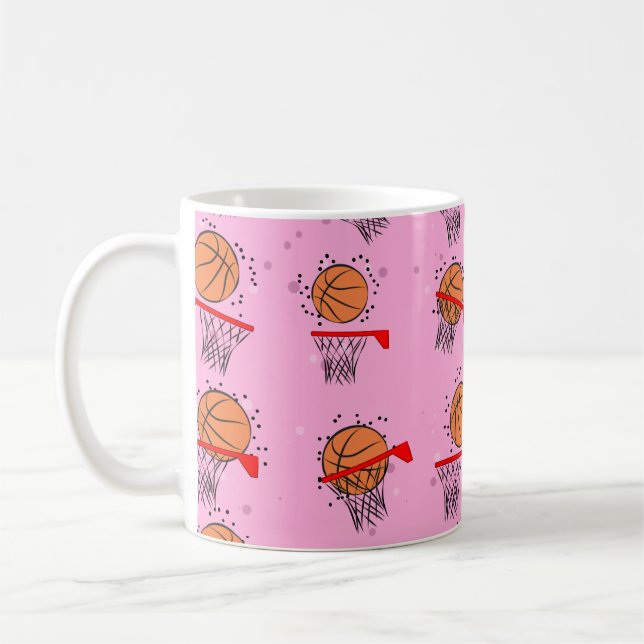 Mug Basketball - Motif de balle et de cerceau (Gauche)