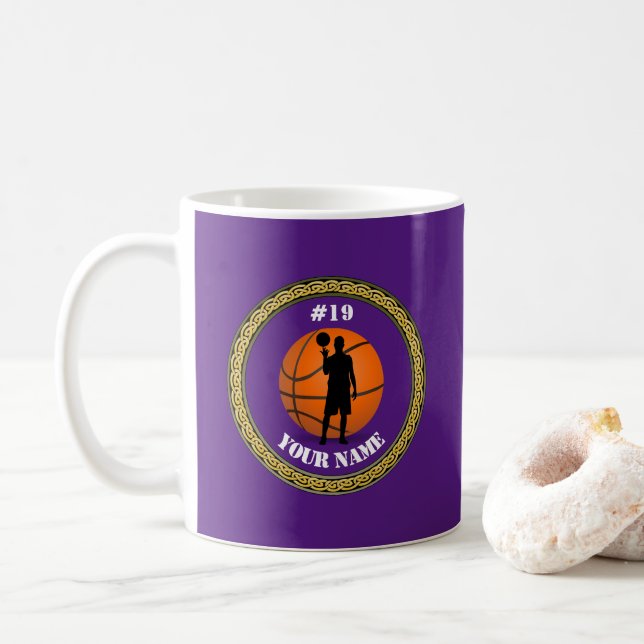 Mug Basketball Player - Ajouter nom et numéro (Avec donut)