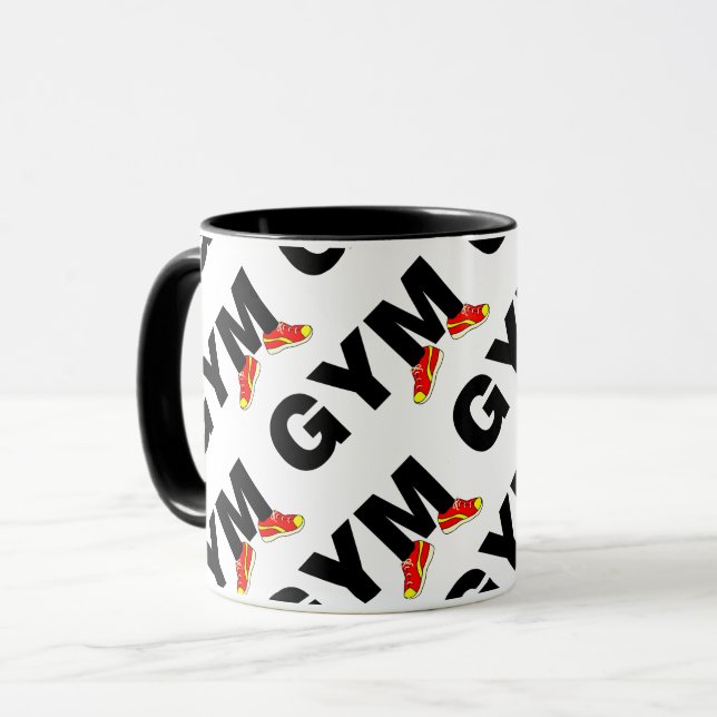Mug Baskets textuels de gym. (Devant gauche)