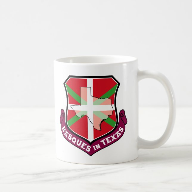 Mug Basques dans le Texas, manteau d'Ikurriña des bras (Droite)