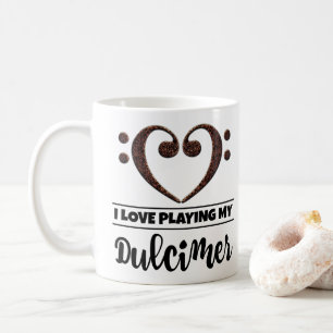 Mug Bass Clef Coeur J'Aime Jouer Mon Dulcimer