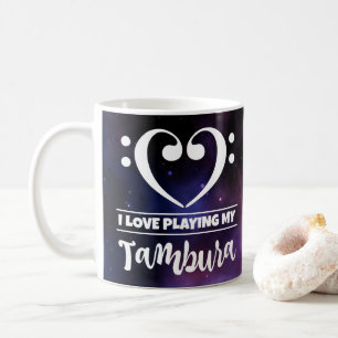 Mug Bass Clef Coeur pourpre Nebula Love Tambura