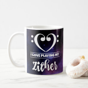 Mug Bass Clef Coeur pourpre Nebula Love Zthththare