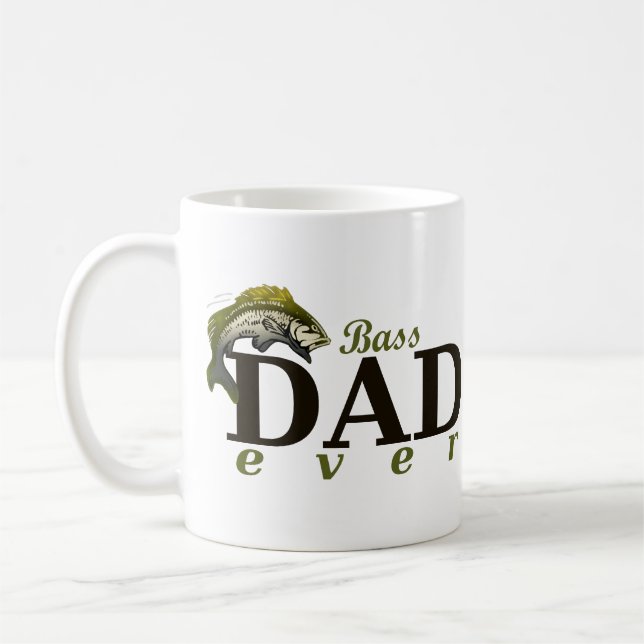 Mug Bass papa jamais meilleur papa Pun (Gauche)