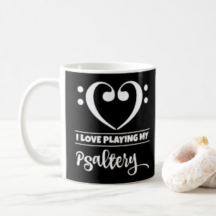 Mug Basse Clef Coeur J'Aime Jouer Ma Psalterie