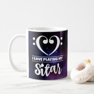 Mug Basse Clef Coeur pourpre Nebula Love Sitar