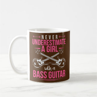 Mug Basse Guitariste Filles Basse Guitare Joueuse Femm