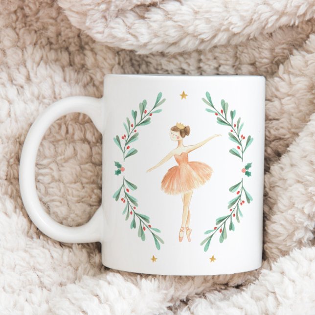 Mug Basse-noisette ballerine botanique joli Noël (Créateur téléchargé)