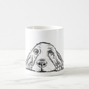 Mug basset blanc