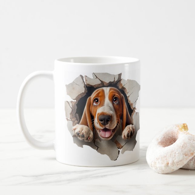 Mug Basset Hound   (Avec donut)