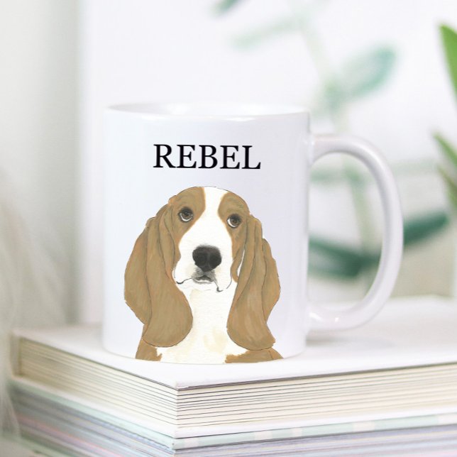 Mug Basset Hound Beverage Coaster personnalisé (Créateur téléchargé)