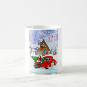 Mug Basset Hound chien dans la livraison de Noël Camio