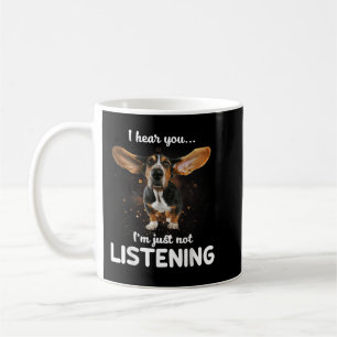 Mug Basset Hound Je vous entends ne pas vous écouter