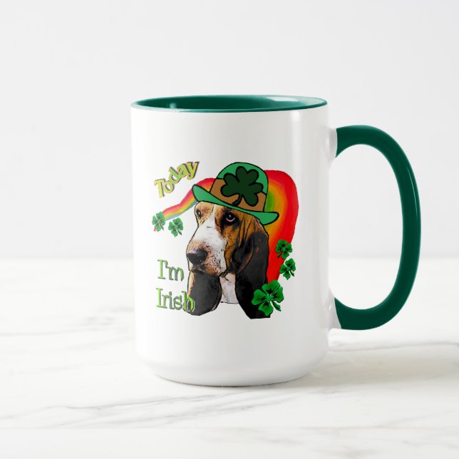 Mug Basset Hound Jour de la Saint Patrick (Droite)