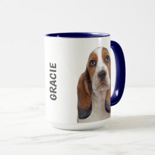 Mug Basset Hound Musique personnalisée