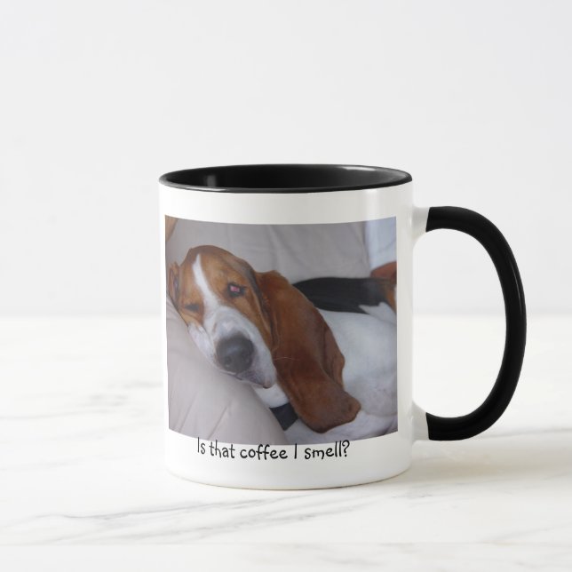 Mug Basset Hound somnolent (Droite)