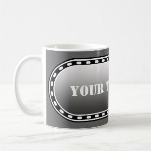 Mug BASSIN BOUTON noir dégradé gris + votre texte