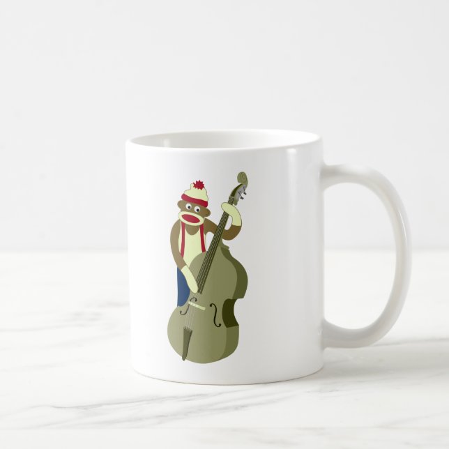 Mug Bassiste droit de singe de chaussette (Droite)