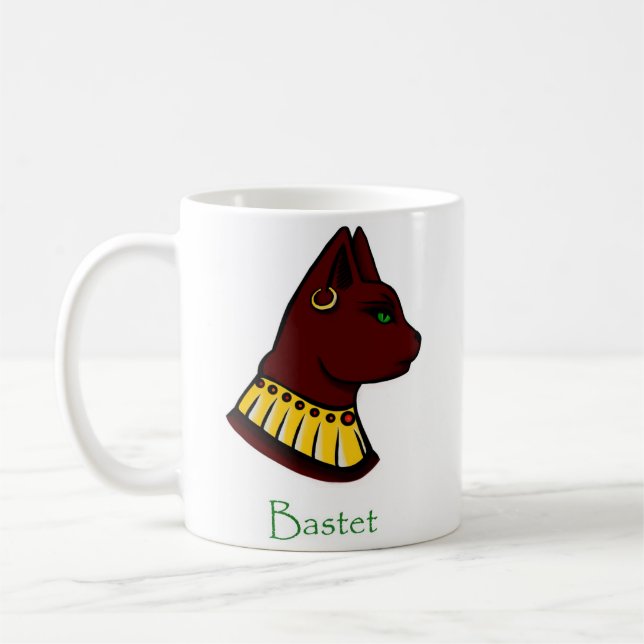 Mug Bastet - Déesse Égyptienne Ancienne (Nommée) (Gauche)